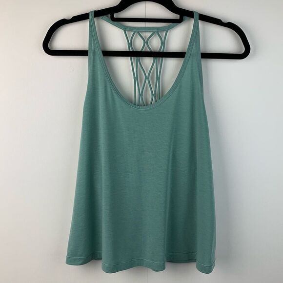Lululemon Women’s Green Love Knot Tank Heathered Figue no size tag - Picture 1 of 5